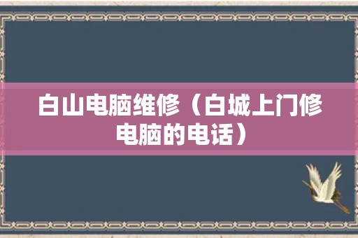白山电脑维修（白城上门修电脑的电话）