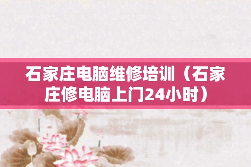 石家庄电脑维修培训（石家庄修电脑上门24小时）