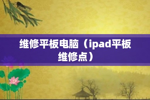 维修平板电脑（ipad平板维修点）