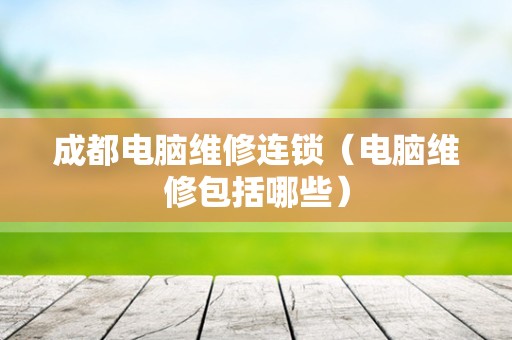 成都电脑维修连锁（电脑维修包括哪些）