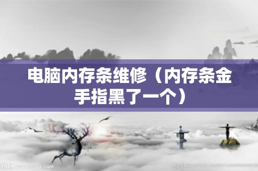电脑内存条维修（内存条金手指黑了一个）