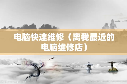 电脑快速维修（离我最近的电脑维修店）