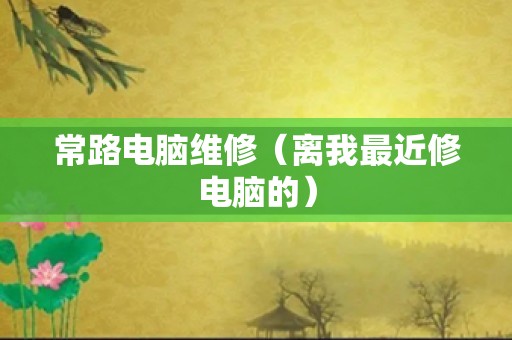 常路电脑维修（离我最近修电脑的）