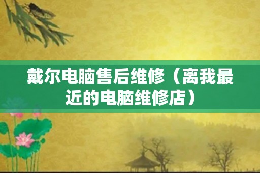 戴尔电脑售后维修（离我最近的电脑维修店）