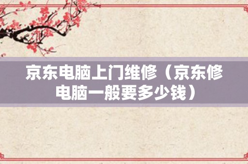 京东电脑上门维修（京东修电脑一般要多少钱）