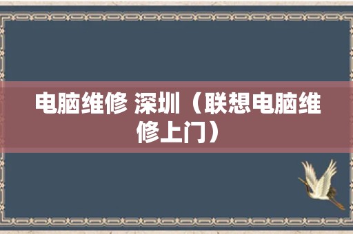 电脑维修 深圳（联想电脑维修上门）