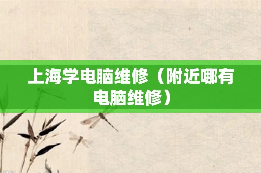 上海学电脑维修（附近哪有电脑维修）