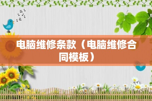 电脑维修条款（电脑维修合同模板）