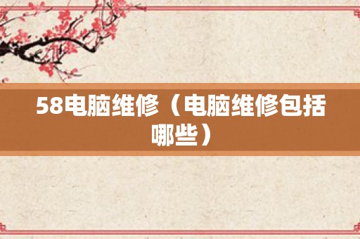 58电脑维修（电脑维修包括哪些）