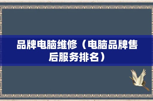 品牌电脑维修（电脑品牌售后服务排名）