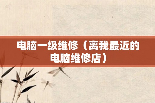 电脑一级维修（离我最近的电脑维修店）