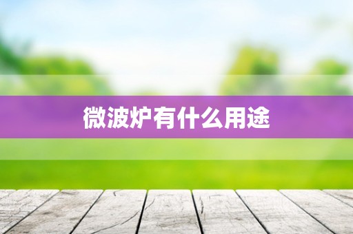 微波炉有什么用途