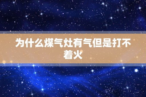 为什么煤气灶有气但是打不着火