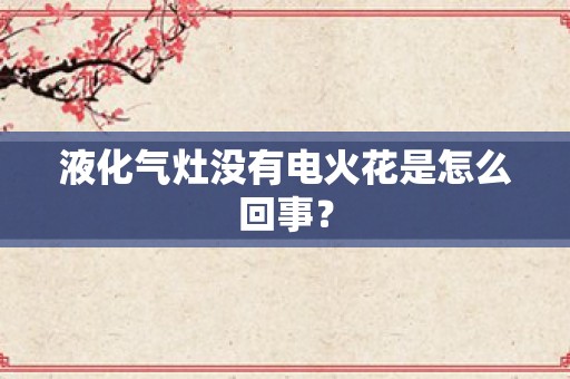 液化气灶没有电火花是怎么回事？